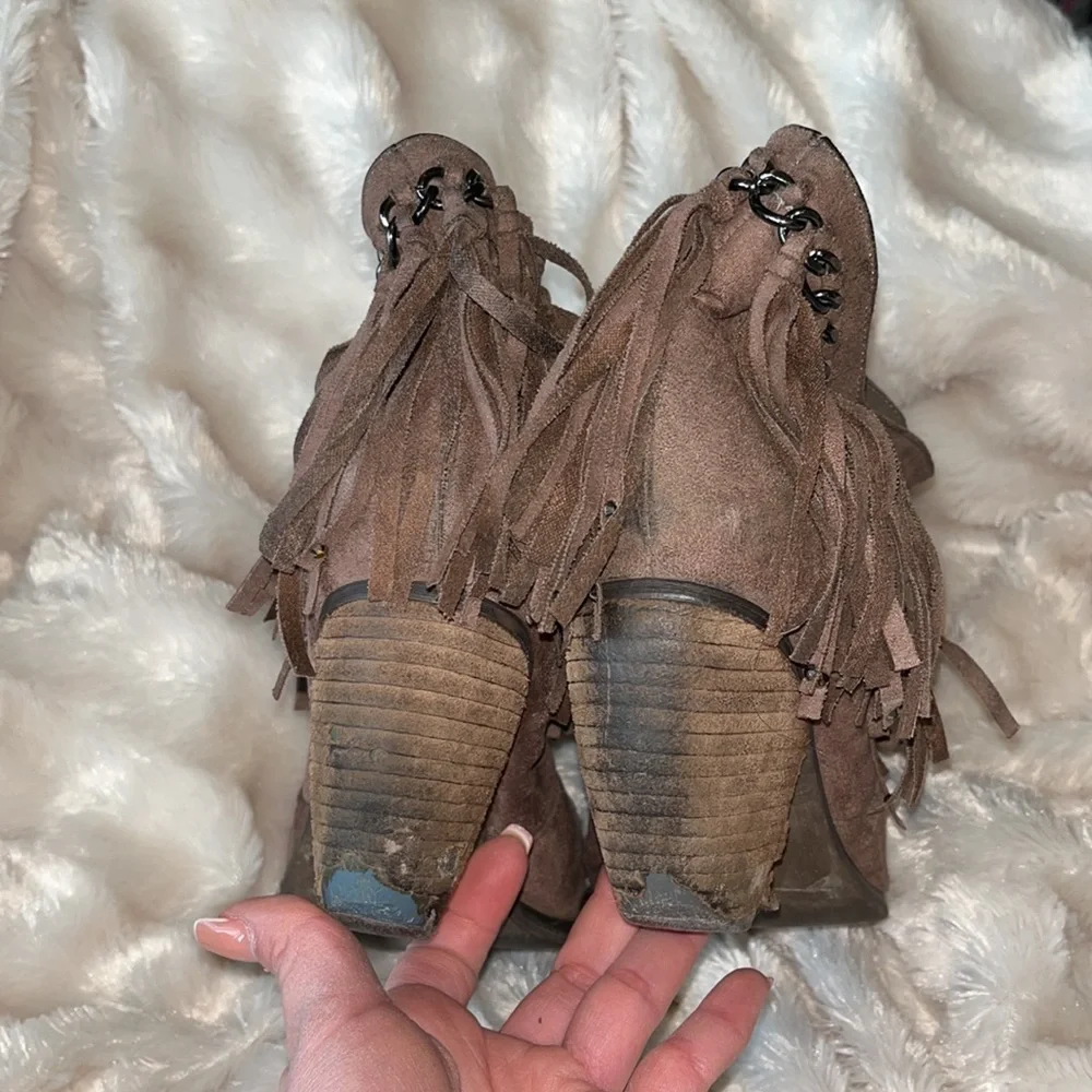 Not Rated Fringe Booties